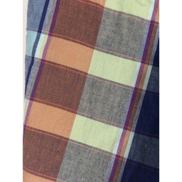 CREMIEUX Mens Bermuda Shorts Reversible Madras / Blue Chambray - Picture 11 of 16